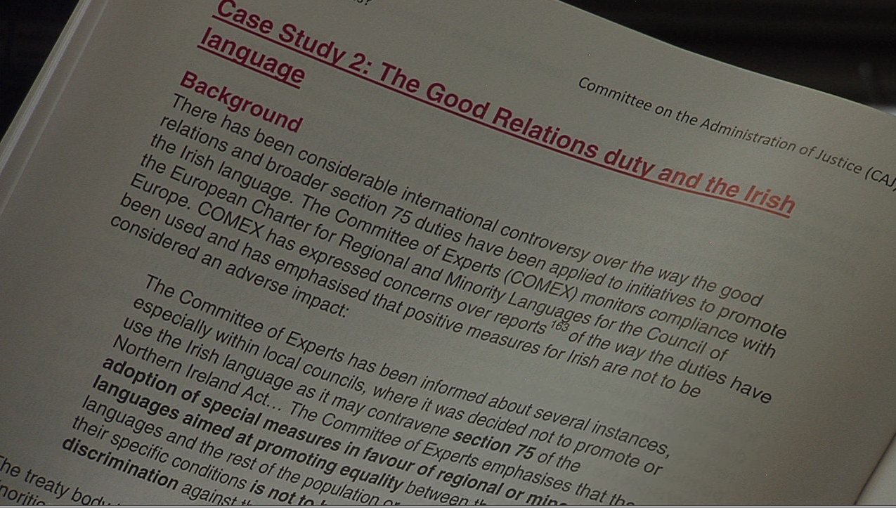 Coimisiún Comhionannais Thuaisceart Éireann – Constaic d'fhorbairt na Gaeilge?