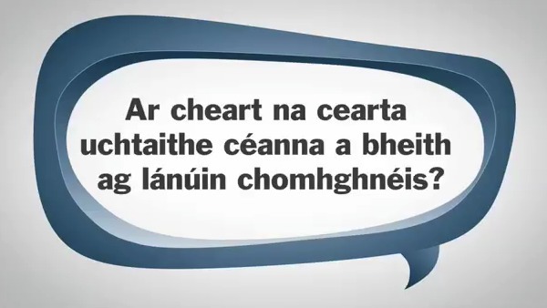 Ar cheart na cearta uchtaithe céanna a bheith ag lanúin chomhghnéis?