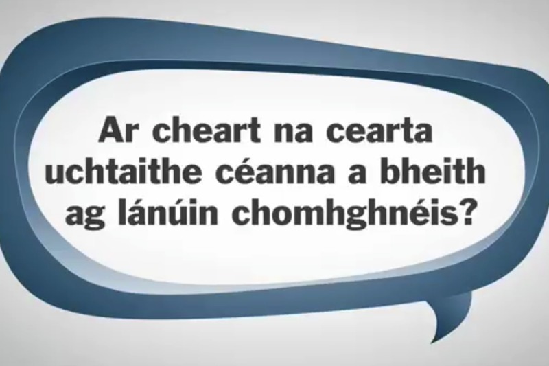 Ar cheart na cearta uchtaithe céanna a bheith ag lanúin chomhghnéis?